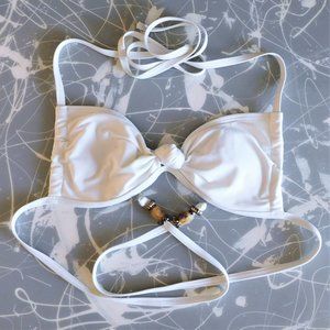 Unique H&M Halter Bandeau Bikini Top NWOT